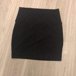 Black mini skirt